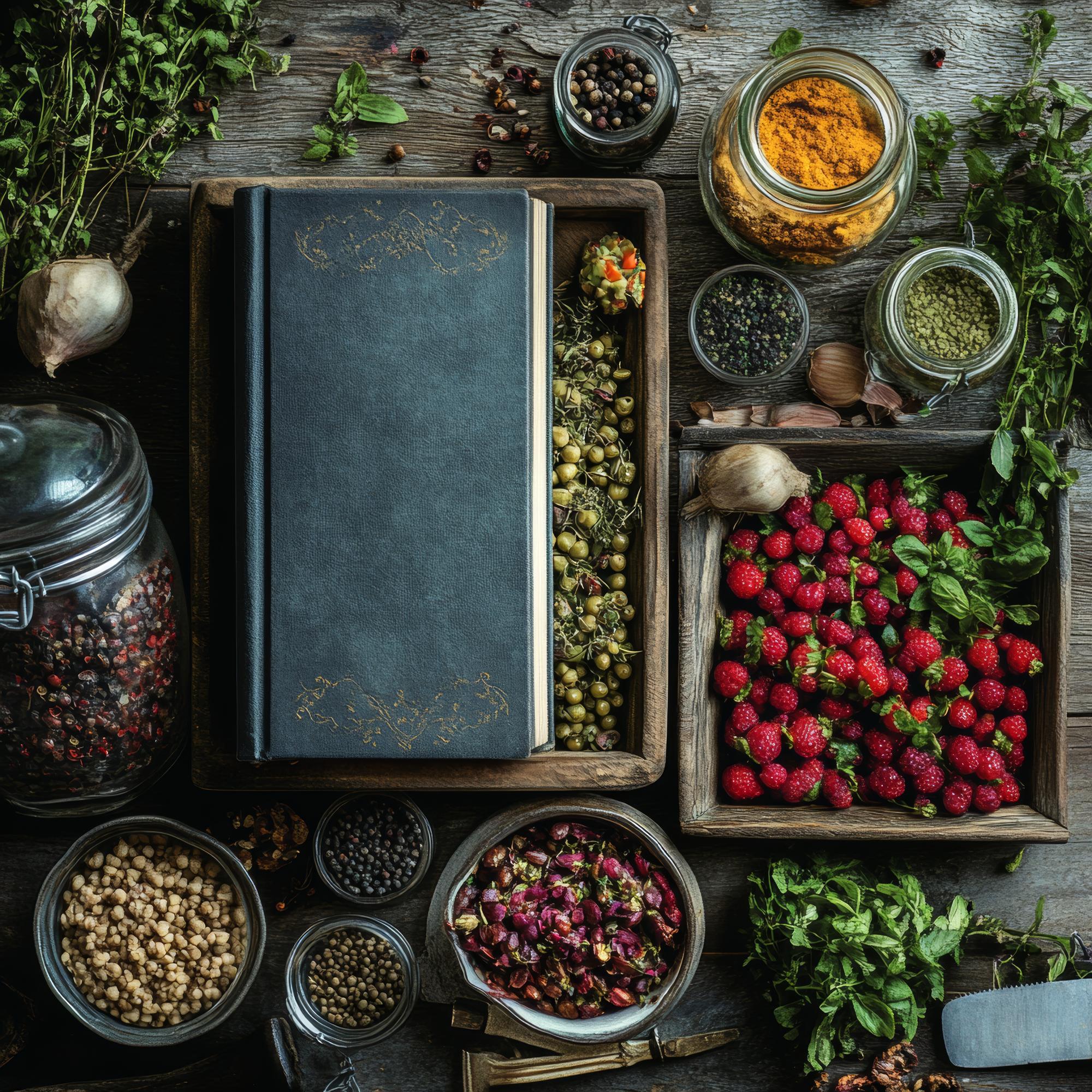 Subscription box with curated ingredients and recipe cards